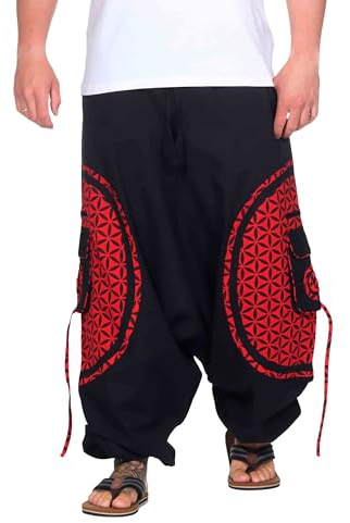 Kunst und Magie Trendige Haremshose Bunte Muster Goa Hippie Hose