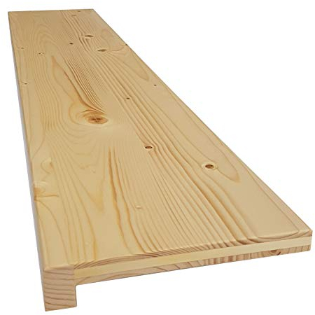Holz-Projekt-Summer Fensterbank FICHTE Massivholz Treppenstufe Fensterbrett Renovierungsstufe Trittstufe Maßanfertigung (25 x 110cm, Oberfläche unbehandelt)