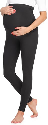 Be Mammy Legging Long Grossesse Maternité Tenue Sport BE20-257(Noir, XXL)