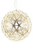 Serin-Eletro LED Kugellampe Innen Dekorativ Lampe Modern Edelstahl Pendellampe Hängeleuchte 42-Leds Lampenperlen 24W Warm Licht Höhenverstellbar Pendelleuchte Schlafzimmer Hall Party Festival,φ40CM