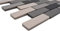 Handmuster Mosaik Fliese Keramik hellbeige grau Brick unglasiert Duschtasse Bodenfliese MOS26-0206-R10_m