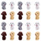 NUOBESTY Teddy Hund Radiergummi Tier Radiergummis für Kinder Schulmaterial 20Pcs