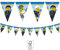 Procos 10232198 92250 - Flaggenbanner, Lego City, Girlande Polizeimotiv, Geburtstag, Mottoparty