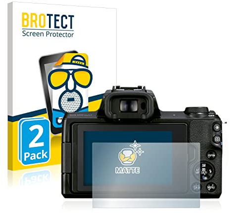 BROTECT Entspiegelungs-Schutzfolie für Canon EOS M50 Mark II (2 Stück) Matte Displayschutz-Folie, Anti-Reflex, Anti-Fingerprint