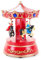 Christmas Concepts® 20cm animierter Weihnachtsmarkt mit LED-Beleuchtung – Batteriebetrieben – Weihnachtsdorf (Karussell)
