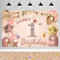 1er anniversaire fille décoration bannière 1 anniversaire or rose, 1 panneau d'affichage d'anniversaire, décoration d'anniversaire 1er anniversaire bannière de fond pour fille