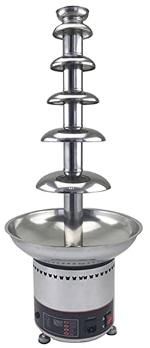 6 Niveles Máquina De Fuente De Fondue De Chocolate Caliente 304 Acero Inoxidable Máquina De Fusión Eléctrica, 13,2 Libras De Capacidad para Nacho Cheese, Fruta, Salsa BBQ, Licores