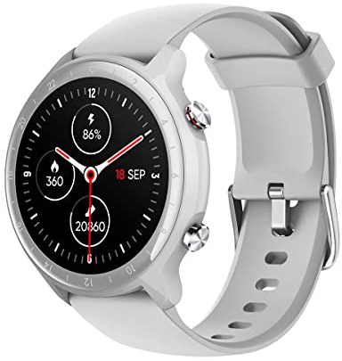 Smarty2.0 Unisex Smartwatch in der Farbe weiß mit Silikonarmband, Gehäusedurchmesser: 45mm, SW031B