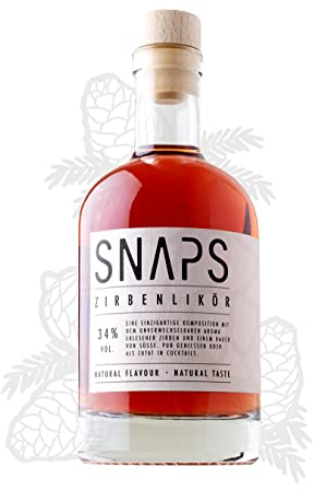 SNAPS Zirbenlikör | 34% | handcrafted in Tirol | Österreich | Premium Zirbenschnaps (350ml)