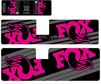 BUSEB Fahrrad-Hinterraddämpfer-Aufkleber F-o-x F.L.O.A.T X2 Hinterer Galle-Aufkleber DH Downhill Mountainbike-Hinterraddämpfer-Aufkleber Fahrrad-Aufkleber (Color : Rose Red)