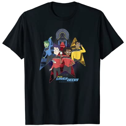 Star Trek: Lower Decks Delta Badge Group Poster T-Shirt
