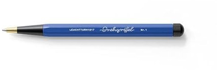 LEUCHTTURM1917 - Bauhaus Special Edition - Drehgriffel Writing Pen - Ballpoint Pen with Royal Blue Ink Included (Royal Blue/Black)