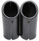 Auspuffblende 76mm Auto Auspuff Endrohr Abdeckung Für Vw Für Passat B7 Für Cc Für Tiguan 1.8t 2.0t 2011 2012 2013 2014 2015 2 Stücke (Color : 2pcs Carbon Black no Logo)