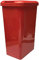 Easy Shopping 45 Litre 45L TOUCH & LIFT Kitchen Bin Rectangle Kitchen Office Bin 45L Capacity Touch Release Mechanism Durable Plastic Swing Waste Rubbish Recycle Rectangle Bin (Red)