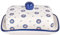 Butterdose mit Deckel Keramik Vintage Style Landschaft weiß blau