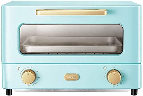 CAZARU Mini Forno da 12 Litri, fornello Elettrico e Grill Cottura Domestica Timer da Forno Piccolo Porta a Doppio Vetro Forno tostapane da appoggio Superiore e Inferiore a convezione