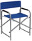 Baroni Home klappbarer Regiestuhl aus Stahlrohr, ergonomischer Klappstuhl mit Rückenlehne, faltbar und platzsparend, aus Leinwand, für Camping, Meer und Strand, 56x44x76 cm, Blau