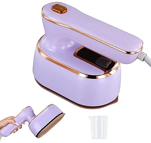 TOPEV Portable Mini Steam Iron,2 in 1 1000w Handheld Travel Iron,20s Fast Heating Clothes Steamer,Small Iron for Home Travel and Holiday,100ml Water Tank,180°Rotatable