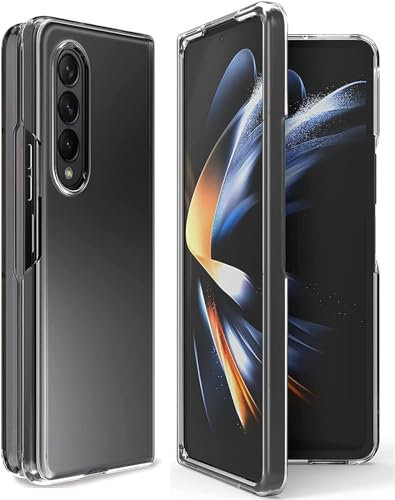 Captor Cover Trasparente per Samsung Galaxy Z Fold 4 5G, Custodia in Silicone Rigida e Sottile, Protezione di Alta Qualità con Bordo Rialzato per Schermo e Fotocamera