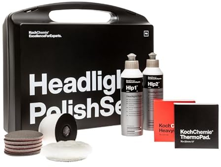 Koch Chemie Headlight Polish Set - Scheinwerferpolitur Set - Matte Scheinwerfer aufbereiten - hochglanz Scheinwerferpolitur