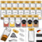 Miorkly Minimalistische 24er Gewürzgläser Eckig, Bambusdeckel, BPA-frei, Lebensmittelecht, 120ML, Spice Jars, Gewürz Organizer