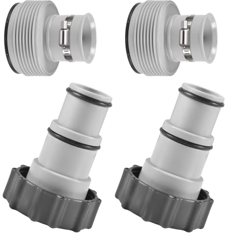 Tundwhite Adapter für Intex Pool, A-Serie Schlauchadapter und B-Serie Schlauchumwandlungsadapter, Für Ø 32 und 38 mm Pool-Schlauch(4 Stück)