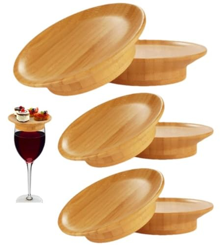 6 STK Weinglas Charcuterie Topper Set | Weinglas Topper aus | 2024 Neu Wine Glass Topper Charcuterie Untersetzer | Kreative Weingläser Charcuterie Brett Home Deko für Familienessen