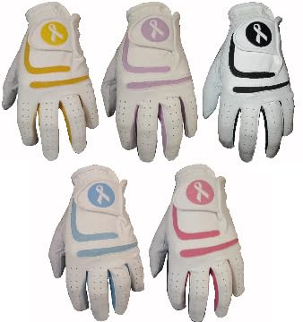 Womens Female Golf 5 Pack Gloves Made From Cabretta Leather | Extra Grip & Breathable Gloves | Left Hand Glove For Right Handed Golfer | The Perfect Golf Accessories For Women (Large)