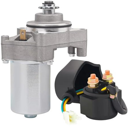 Electric Starter Motor Starter Motor With Solenoid Relay ATV Off-road Motor Dune Buggy Sandrail Quad 4 Wheeler For 50cc 70cc 90cc 100cc 110cc 125cc Battery Motor Starter