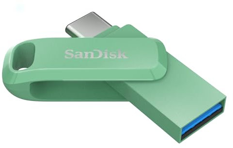 SanDisk 512 GB Ultra Dual Drive Go USB Type-C Flash-Laufwerk mit beidseitig einsteckbaren USB Typ-C- und Typ-A-Steckverbindern für Smartphones, Tablets, Macs und PCs - Absinth Grün