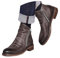 Minetom Stivali da Uomo Chelsea Boots High Top Business Stivaletti Outdoor Vintage Ankle Boot Classic Stivaletto Biker con Cerniera Stivali Western A Grigio 42 EU