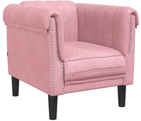 ULUYYUC Couchbar Bodensofa Schlafcouch Ecksofa - Sessel Rosa Samt für Terrasse Lounge Party Garten