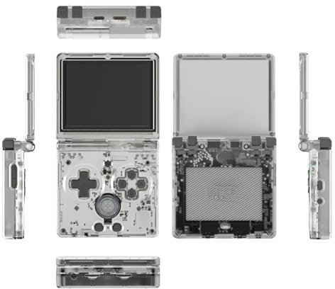 ExploTex RG35XX SP Retro Handheld Game Console - 3.5 Inch IPS Mini Lightweight and Portable Clamshell - WI&Bluetooth 64G/5000 Games