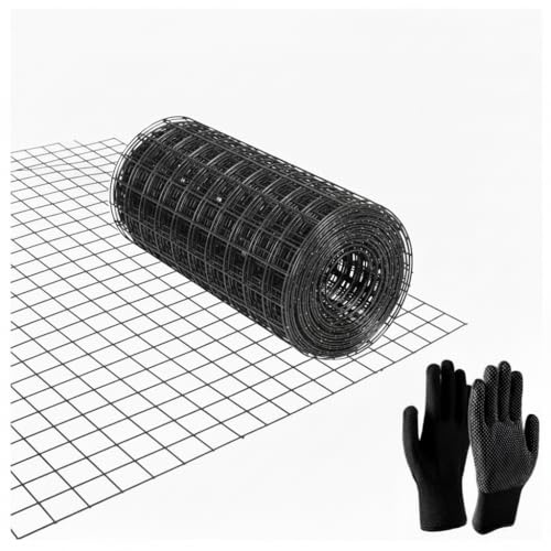 Black Rodent Mesh,Black Vinyl Welded Wire Fencing Rodent Proofing Wire Metal Mesh, Galvanised Wire Mesh Roll,Welded Panels. Stop Rat, Mouse, Squirrel & Bird Access Internal(100mm x 3m)