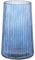 KAYLETIN Blue Glass Vase for Flowers, Ribbed Vase, Flower Vases for Bouquet, Modern Glass Vases for Living Room, Bedroom, Dining Table, Office, Shelf, 20CM