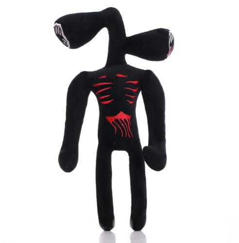 CYGMRFH Sirene Kopf Kuscheltier Doppel Kopf Monster Plüsch Kinder Schwarz Horror Spiele Weiche Plüsch Puppe Cartoon Siren Pfeifen Kopf Puppee Geburtstags Geschenk