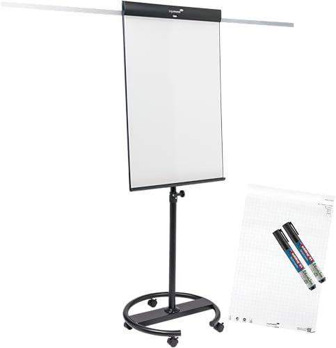 Legamaster SKETCH PRO mobiler Flipchart, magnetisch, höhenverstellbar, mit Rundfuß und Seitenarmen