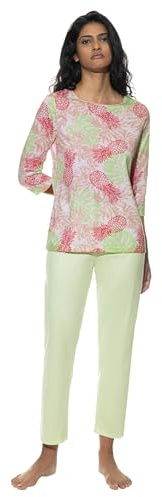 Mey Nachtwäsche Serie Pink Pineapple Damen Schlafanzüge 7/8 Raspberry Pink M(40)