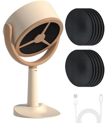 CLIUNT Smoke Away Purifier, Smoke Purifier Fan with 10pc Replaceable Filter Sponge, Portable Extractor Fan, Smoke Purifier for Smoking Indoors(no battery)