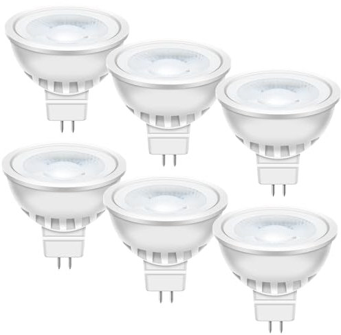 Auting GU5.3 led warmweiß, MR16 LED 5W Lampe 12V, 50 Watt ersetzt, 2700K Warmweiß 38° Abstrahlwinkel LED Spot MR16, 560Lm AC/DC 12Volt Leuchtmittel, Nicht dimmbar, 6 Stück