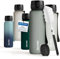 Blumtal Trinkflasche 1L - auslaufsichere Trinkflasche Sport + 1-Klick-Verschluss - BPA-freie Wasserflasche 1L + Sieb - Spülmaschinenfest - Grau