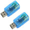 Lioggyet 2X USB to 3.5mm Mic Headphone Jack Stereo Headset 3D Sound Card Audio Adapter PC