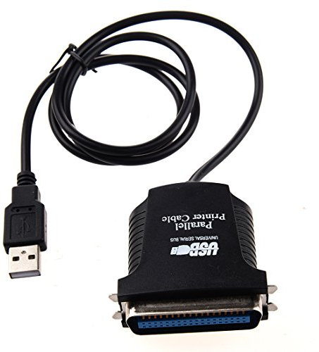 Janasiba USB - Drucker parallele Schnittstelle 36pin maennlich Umwandlung Kabel schwarz