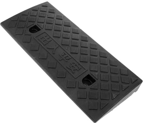 Alipis Almohadillas De Paso Movilidad Puerta Rampas De Entrada De Umbral Exterior Handicap Rampa Umbral para Aluminio Interior Pendiente Black El Plastico