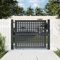 Xichuzi Puerta de jardín Acero Gris Antracita 105x125 cm, Puertas para Jardin, Puertas De Exterior, Valla Jardín, Rejas para Puertas De Entrada - 154559
