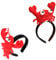 CALLARON Lot de 2 Serrage-Têtes Écrevisse en Tissu Accessoires Amusants pour Fête Cosplay Halloween Décoration pour Garçon et Filles