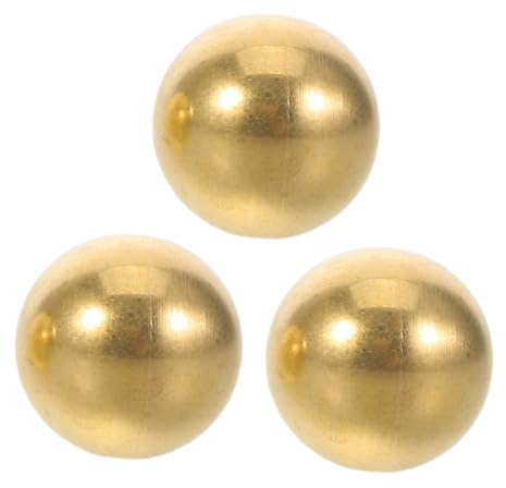 BESPORTBLE 3PCS Brass Bird Bath Balls Outdoor Fountain Purification Disks for Birdbaths and Garden Bowls Water Cleaner