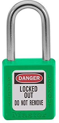 Candado de consignación de 38 mm de ancho de termoplástico Zenex™ con arco de 38 mm - Verde