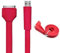 Techgear extra langes, robustes USB-Flachbandkabel für Apple iPhone 3G, 3G, 3GS, 4, 4S.