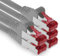 0,5m - gris - 5 piezas - CAT.6 Ethernet LAN cable de red SET 1000 Mbit/s Patchkabel CAT.6 S-FTP PIMF compatible con CAT5 CAT6a CAT7 CAT8